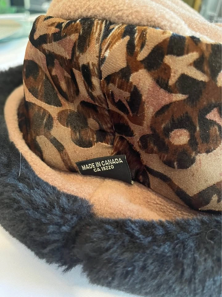Leopard Print Faux Fur Trim Bucket Hat - photo 5