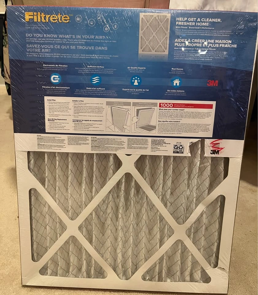 3M Filtrete 1000 Allergen Defense Air Filter 20x25x2 - photo 2