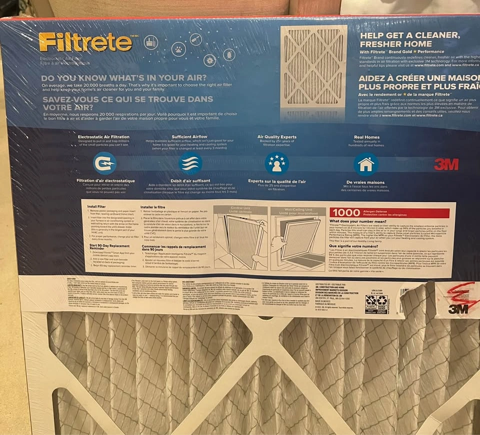 3M Filtrete 1000 Allergen Defense Air Filter 20x25x2 - photo 3