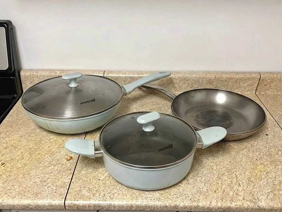 3-Piece Cookware Set – Shogun Wok Set & Large Stainless Steel Pa