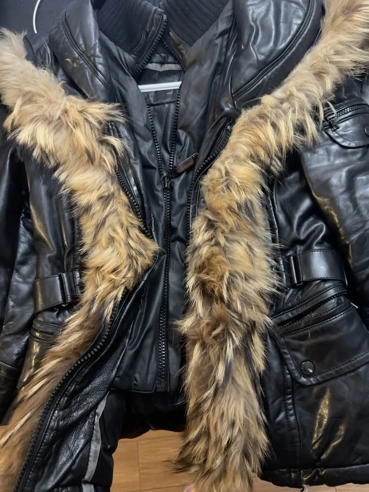 Rudsak Black Leather Down Parka with Fur Trim - photo 5