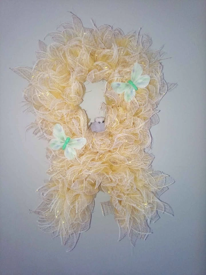Childhood Cancer Awareness Ribbon Wreath