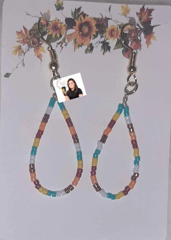 Miyuki beads beaded earrings - photo 2