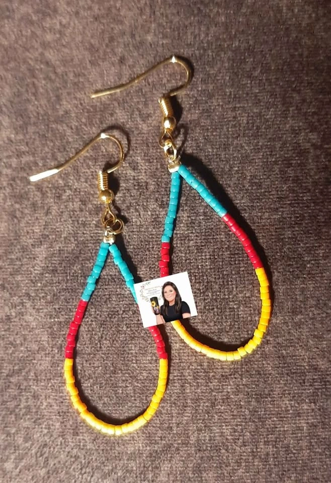 Miyuki beads beaded earrings - photo 3