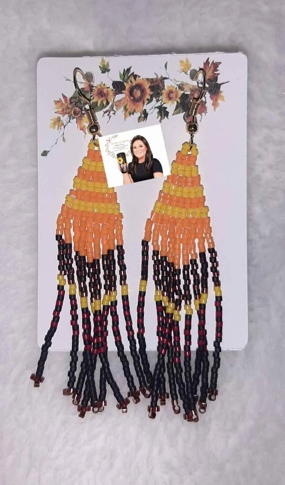 Miyuki beads beaded earrings - photo 4
