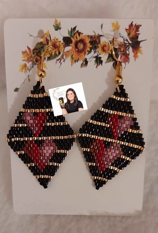 Miyuki beads beaded earrings - photo 5