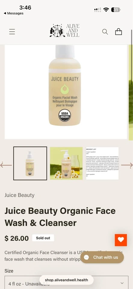 Juice Beauty Organic Face Wash - photo 4