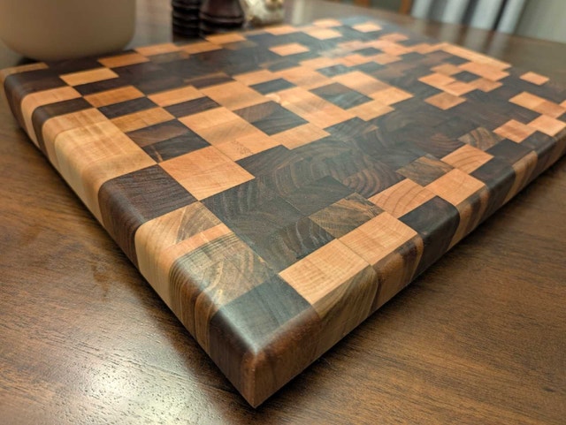 end grain cutting board - photo 2