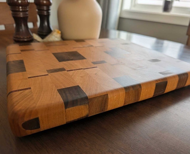 Handcrafted end grain cutting board