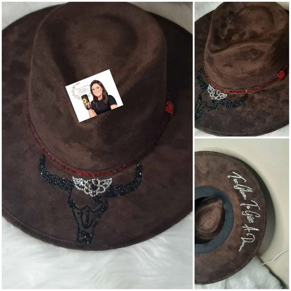 Pyrography burned hats