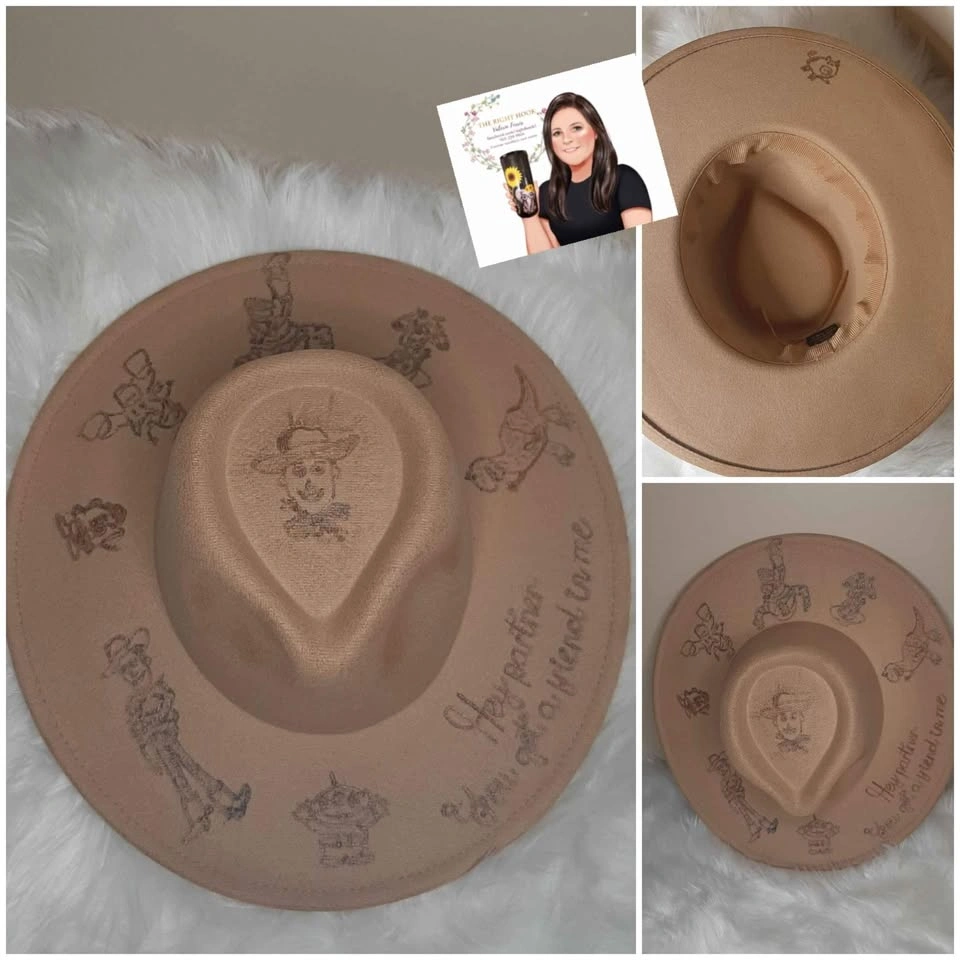 Pyrography burned hats - photo 5