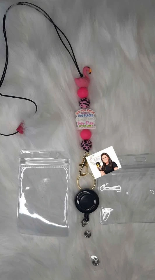 Lanyards with badge reel and clear I.D. card holder - photo 5