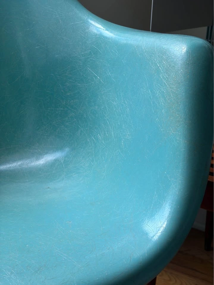 Vintage Krueger Fiberglass Arm Chair - Turquoise/Aqua - photo 5