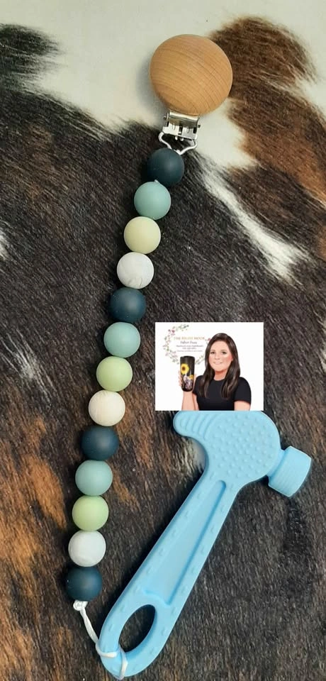 Pacifier clip/teether toy clip/ teether necklaces - photo 3