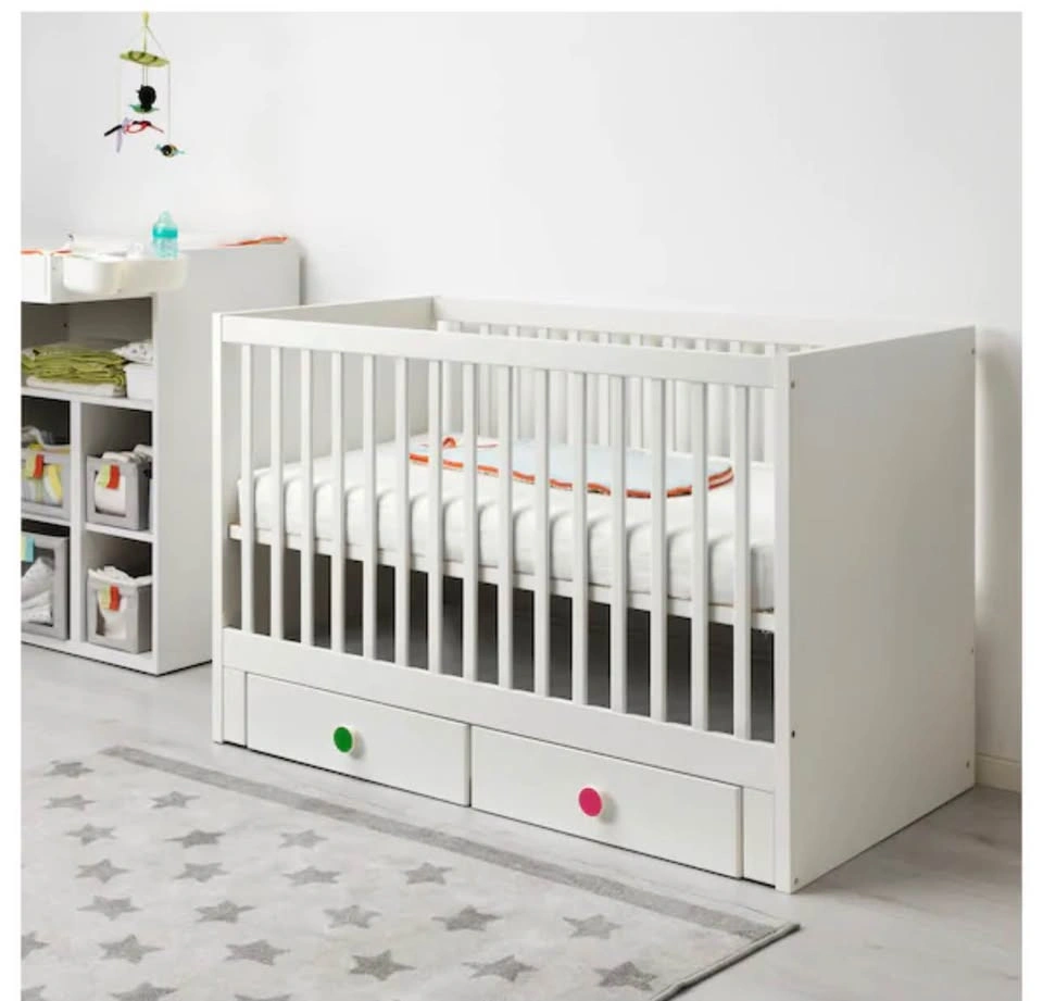 TWINS IKEA STUVA Convertible Crib / Toddler Bed with Drawers - photo 3