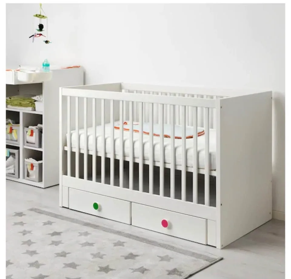 TWINS IKEA STUVA Convertible Crib / Toddler Bed with Drawers - photo 3