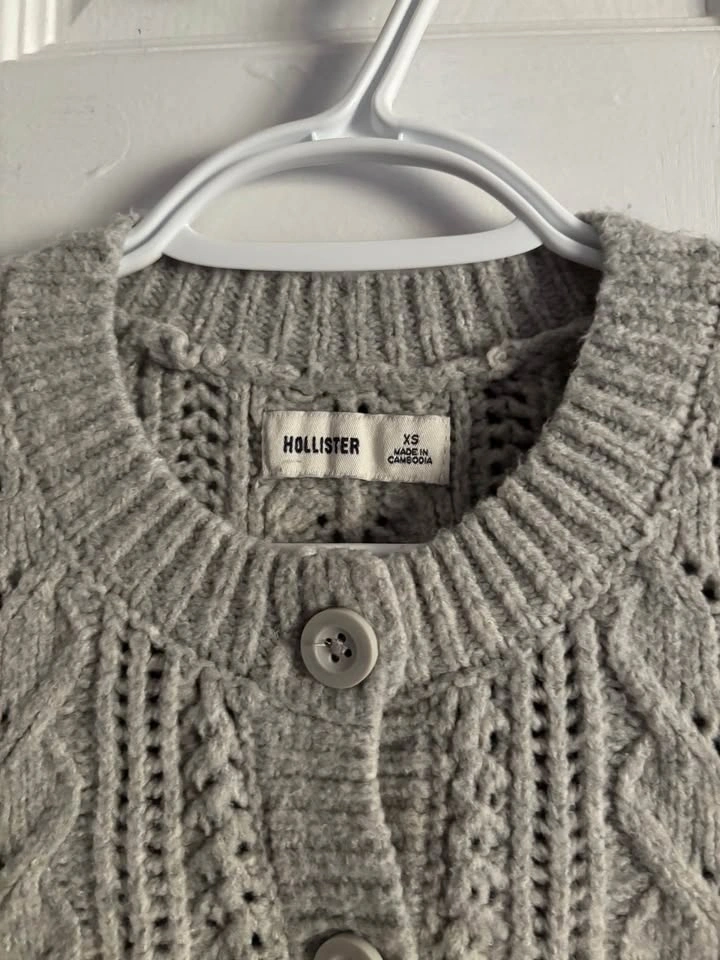 XS Grey Hollister Cardigan - photo 3