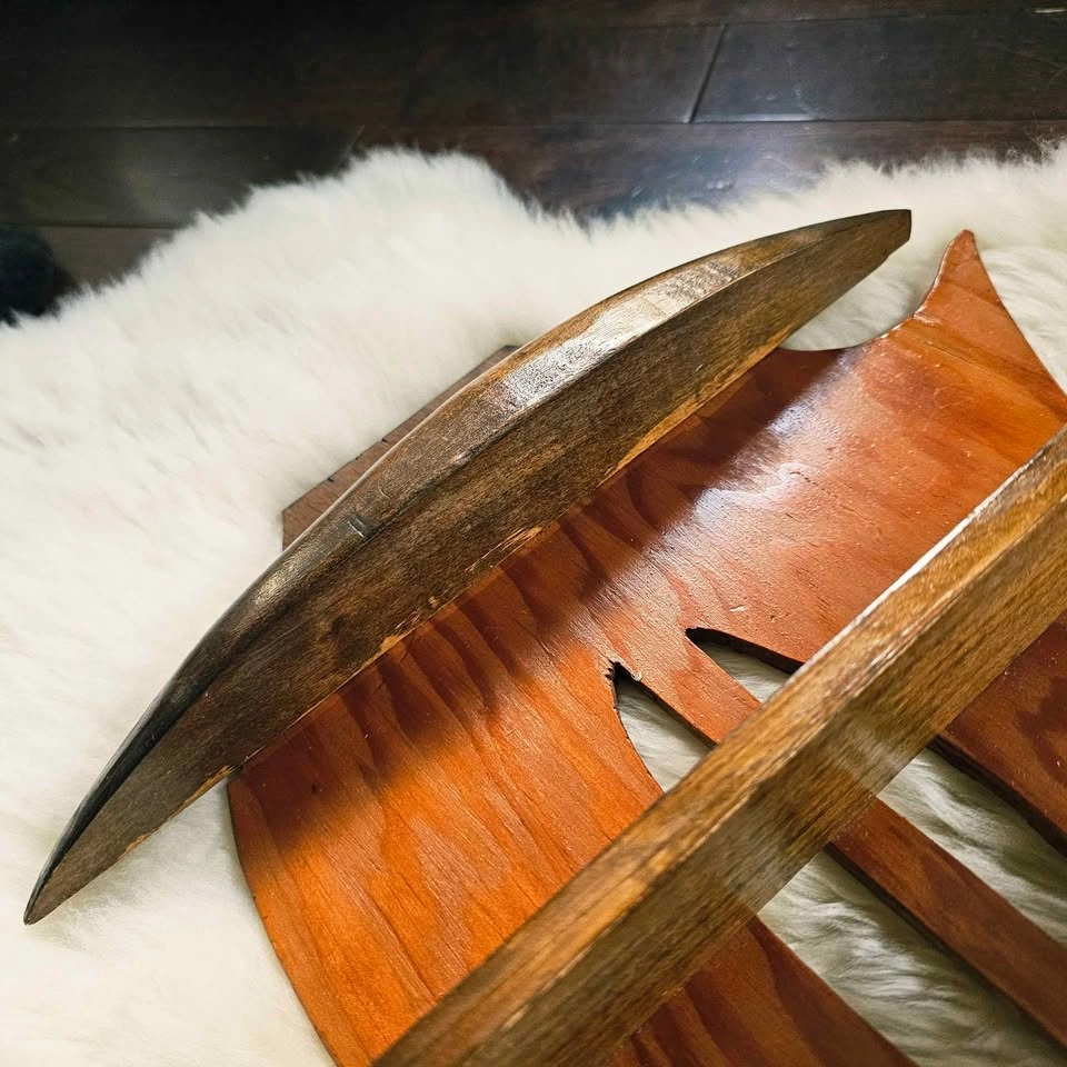 1955 Vintage Handmade Wooden Sailboat Wall Shelf - photo 4