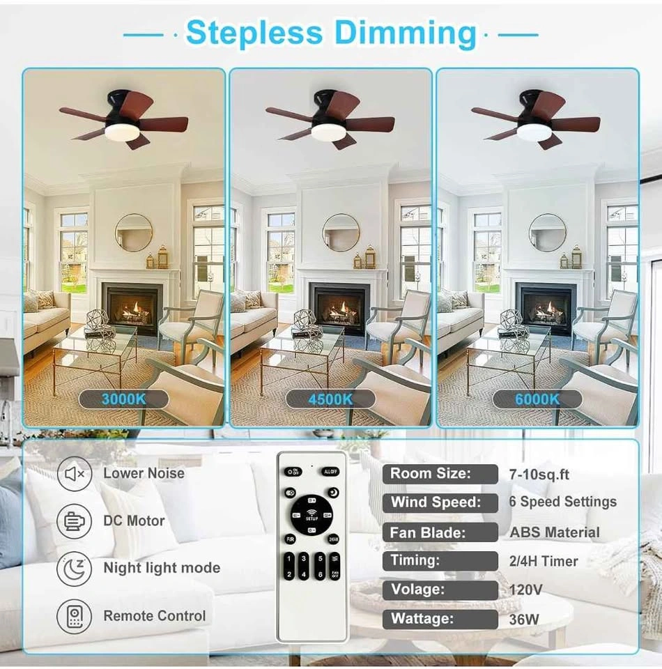 25-Inch Ceiling Fan with Light and Remote Control - photo 4