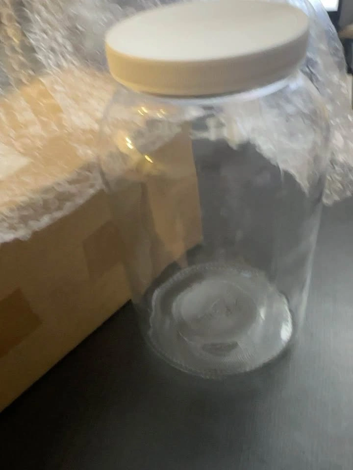 1 Gallon Clear Glass Jar with White Lid - photo 3