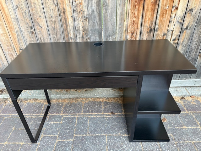 IKEA Black Desk with Storage