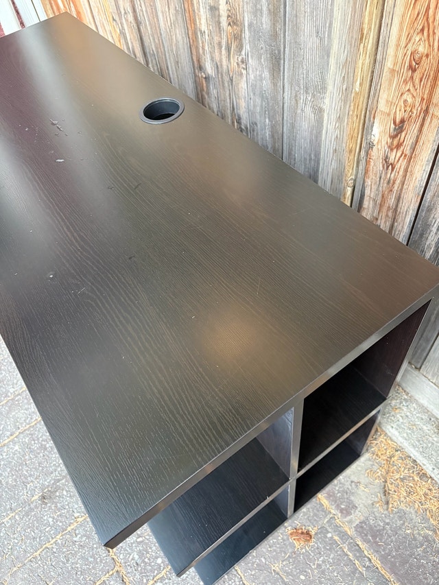 IKEA Black Desk with Storage - photo 2