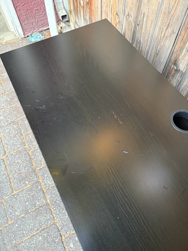 IKEA Black Desk with Storage - photo 3