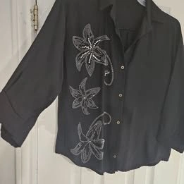 Embellished Blouse - Black - photo 2