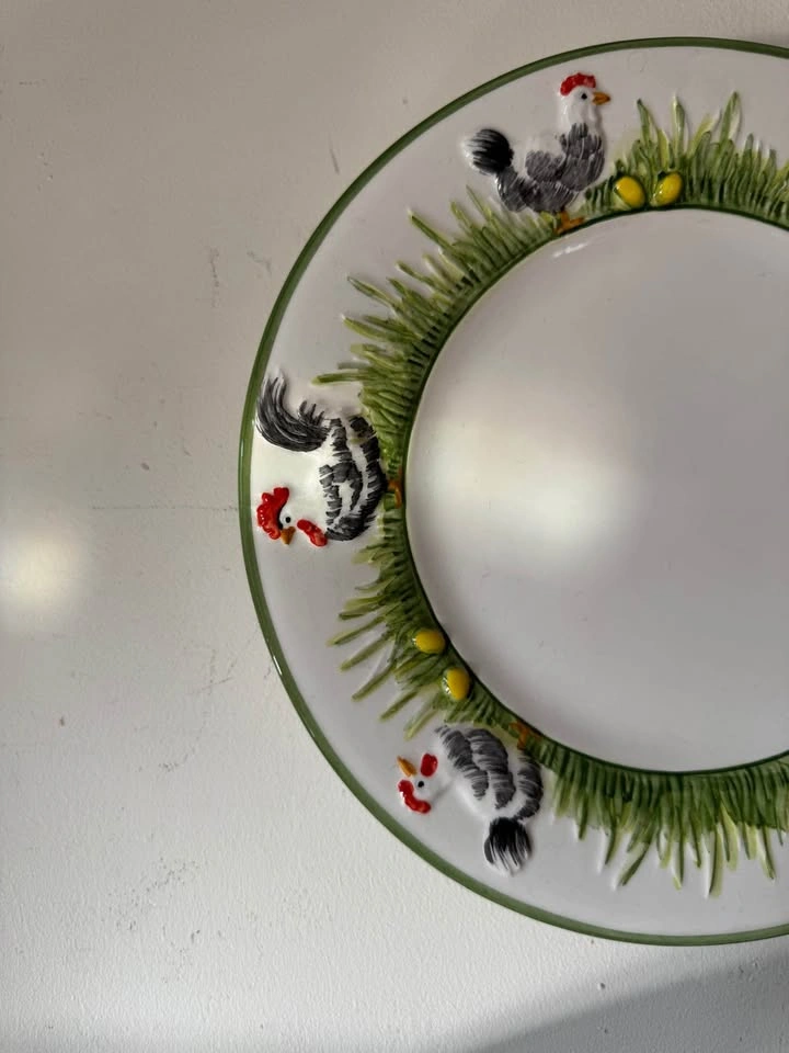 Vintage San Marco Italy Rooster Dinner Plates - Set of 4 - photo 2