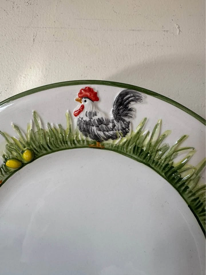 Vintage San Marco Italy Rooster Dinner Plates - Set of 4 - photo 3