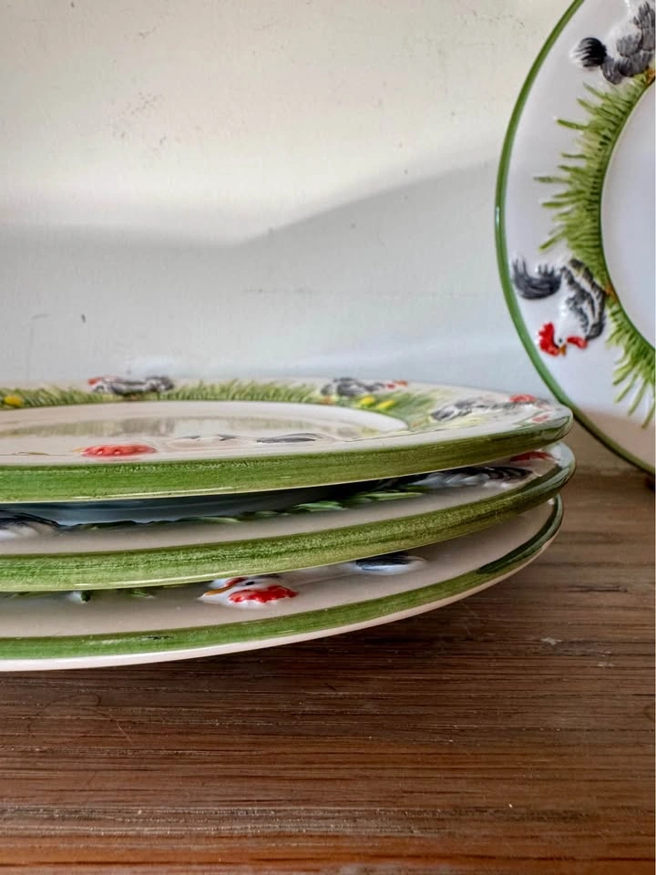 Vintage San Marco Italy Rooster Dinner Plates - Set of 4 - photo 4