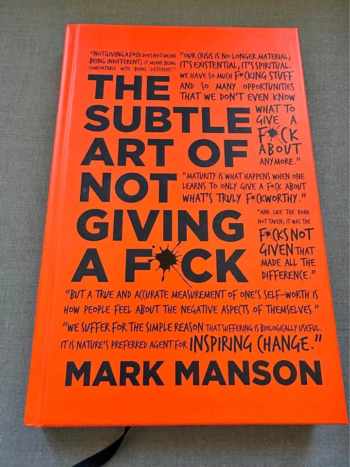 The subtle art of not giving a f*ck hardcover book by Mark Manso