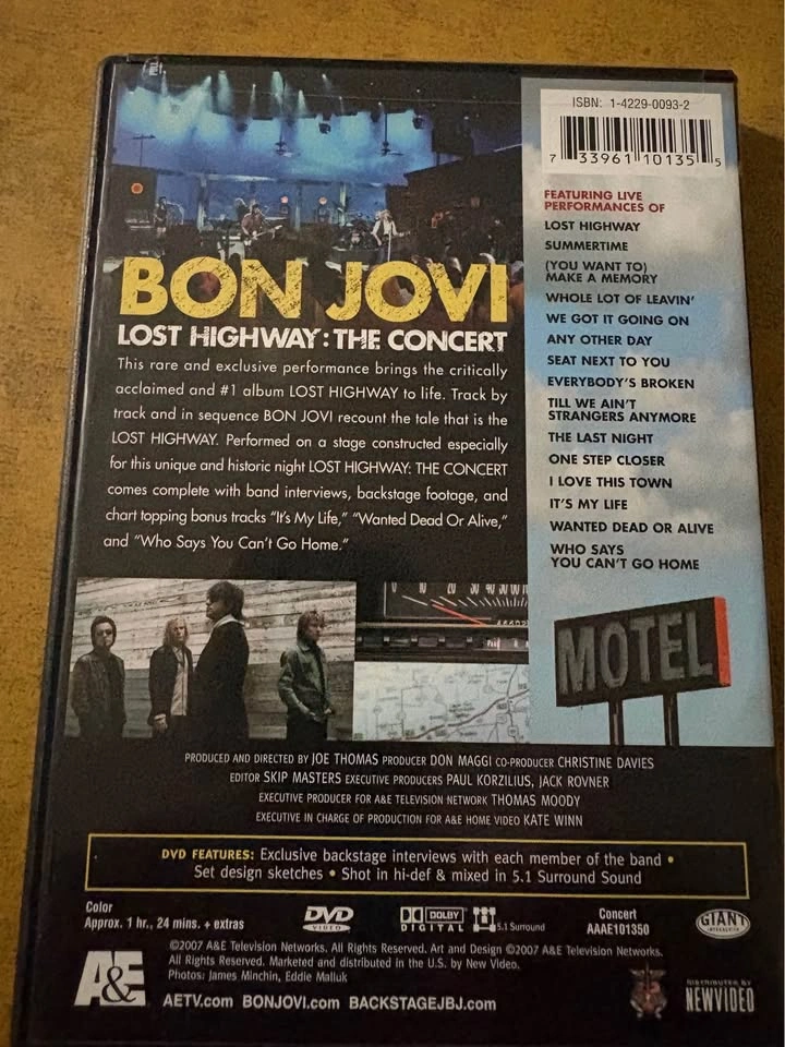 Bon Jovi Lost Highway: The Concert DVD - photo 2
