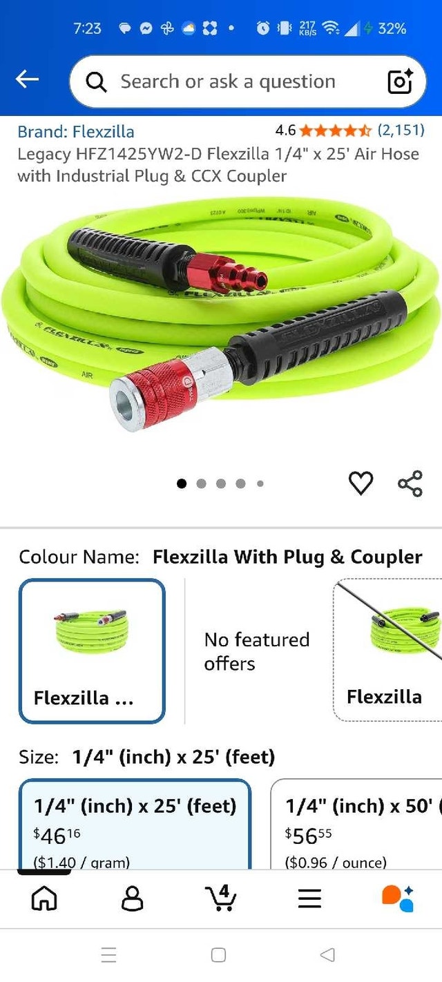 Flexzilla 1/4 in. x 25 ft. Air Hose - photo 4
