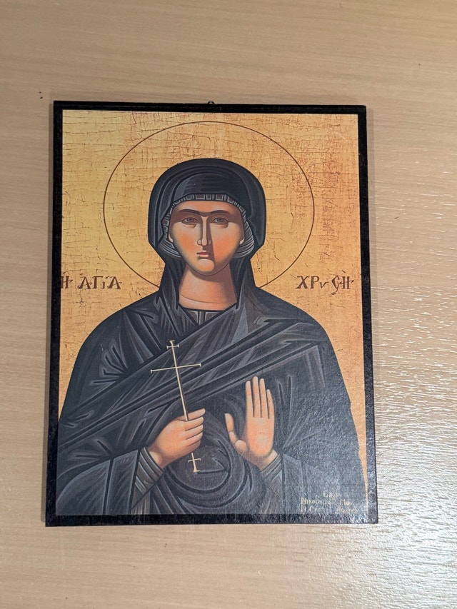 Greek Orthodox Icon of Saint Chryse (Agia Chrysi) - photo 4