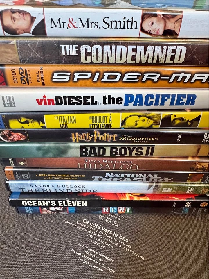 12 full screen DVDs -assorted movies