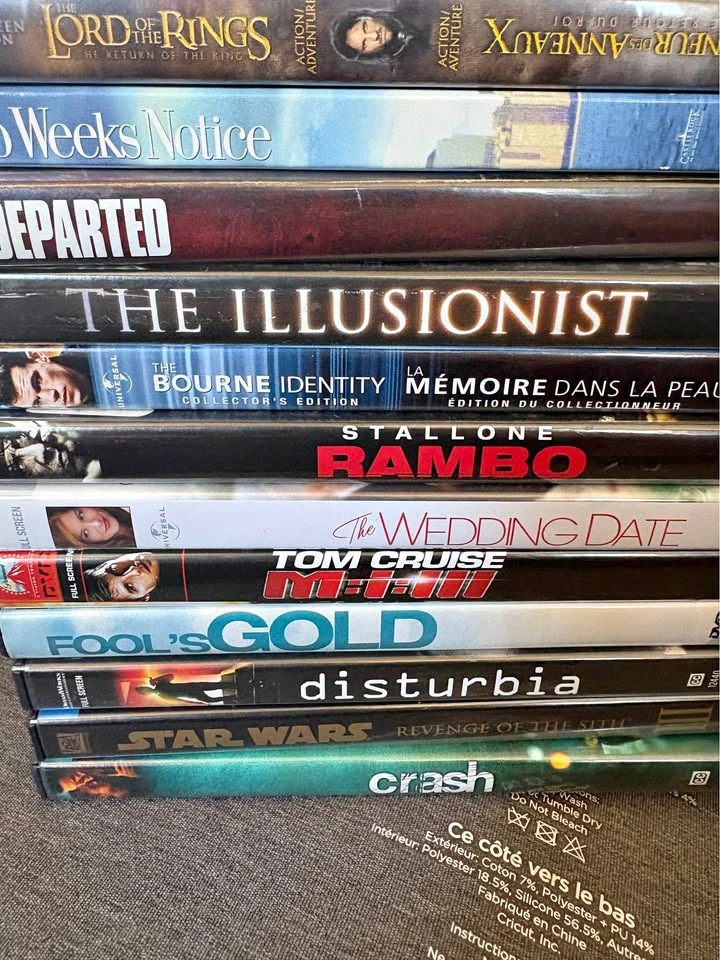 Assorted movies full screen DVDs