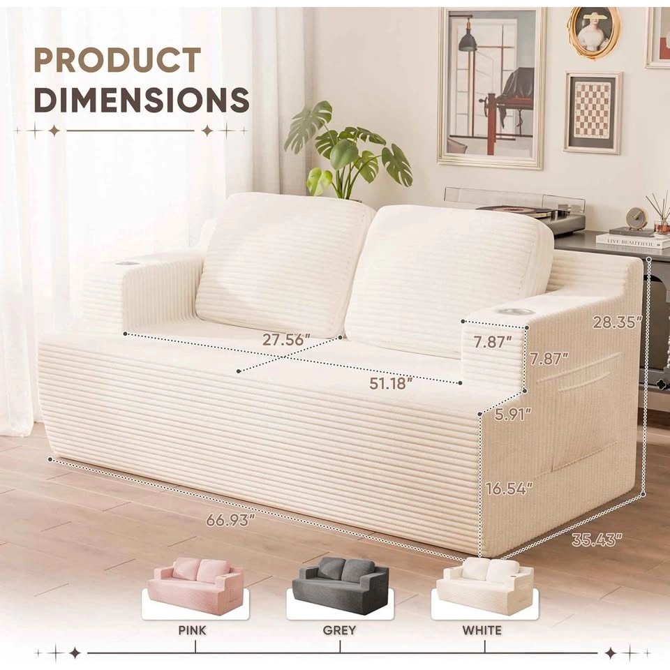 Brand new Cloud Boneless Corduroy Sofa Loveseat. 1 Left in Stock - photo 4