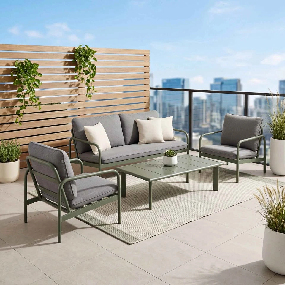 Brand new 4pc patio conversation set - Olive Green