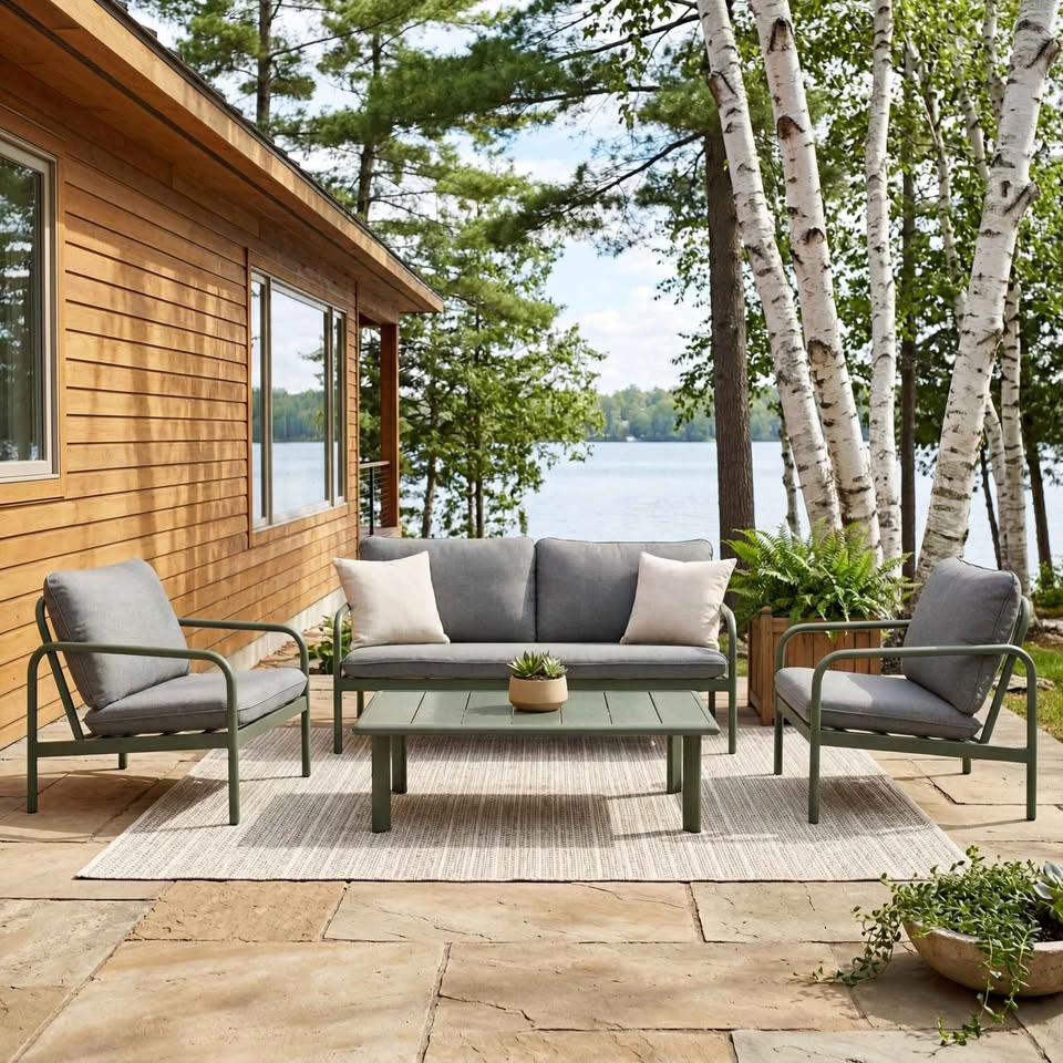 Brand new 4pc patio conversation set - Olive Green - photo 2