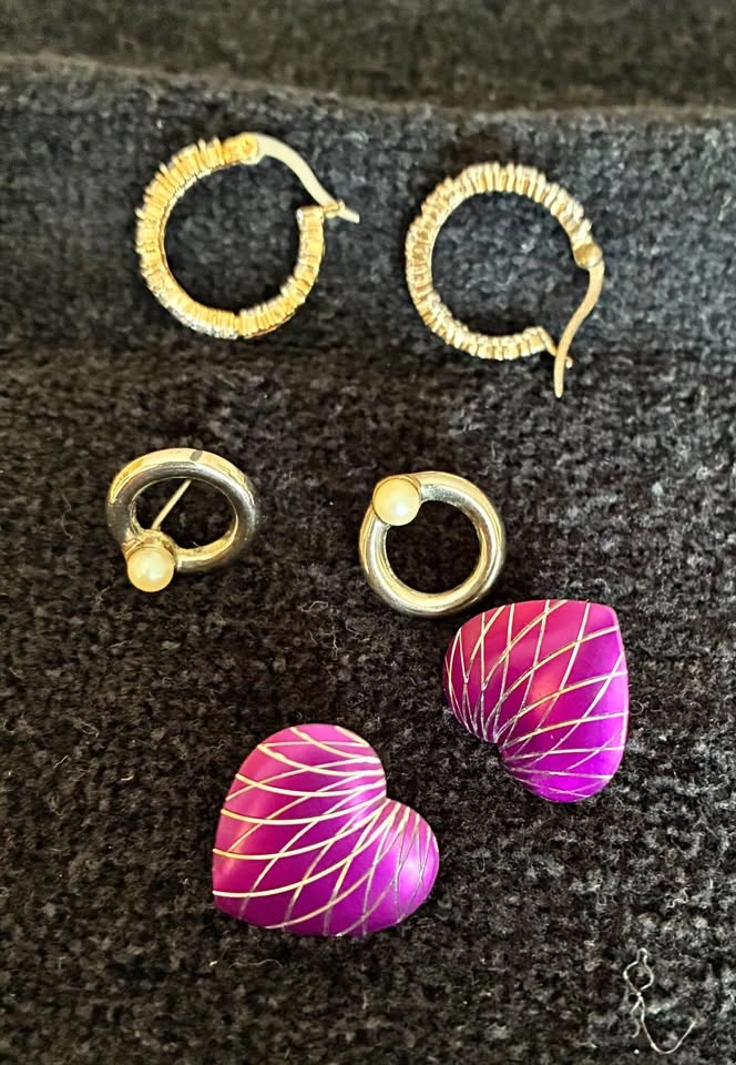 Vintage 80s/90s Earring Lot - 3 Pairs