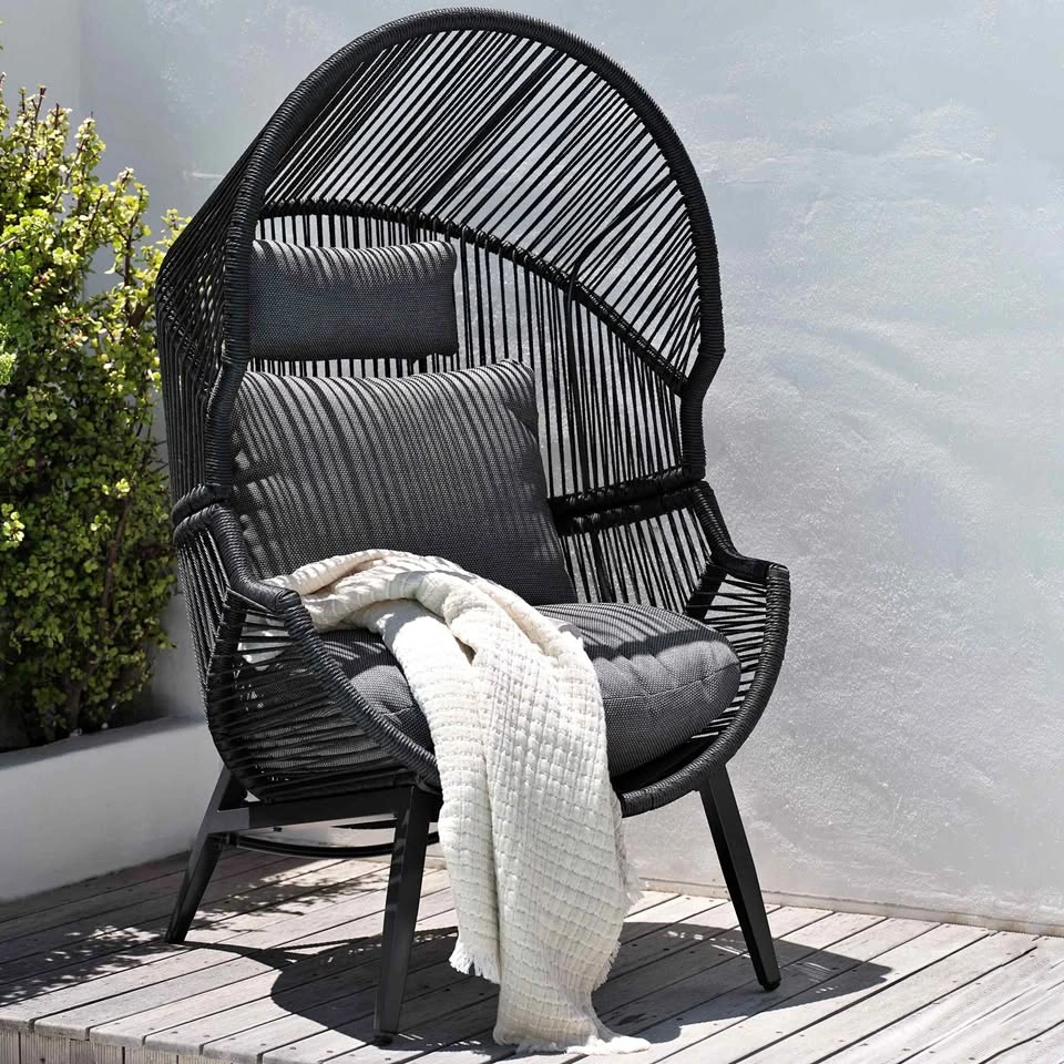 Brand new Polyrattan Highback Nest Chair. Assembled.