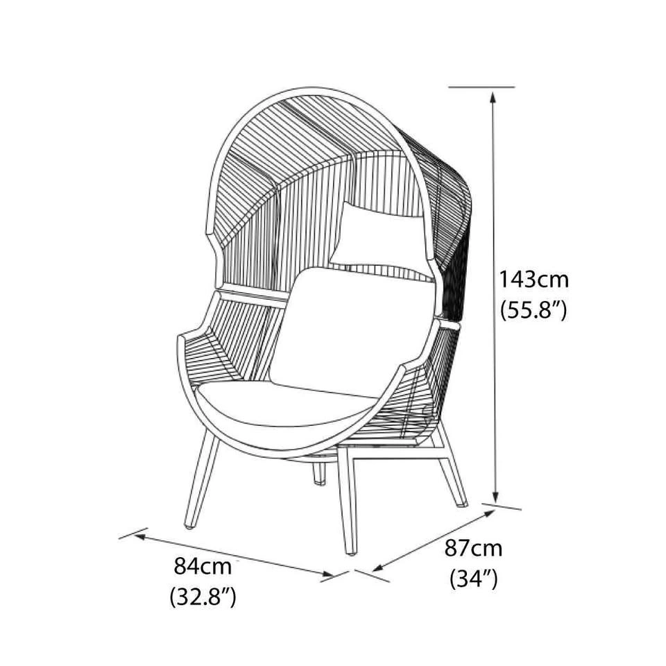 Brand new Polyrattan Highback Nest Chair. Assembled. - photo 4