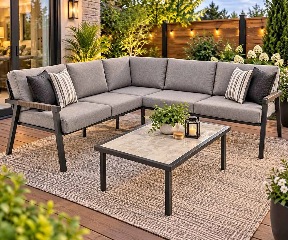 Brand new 3pc Summit L-Shape Sectional Set with Cushions