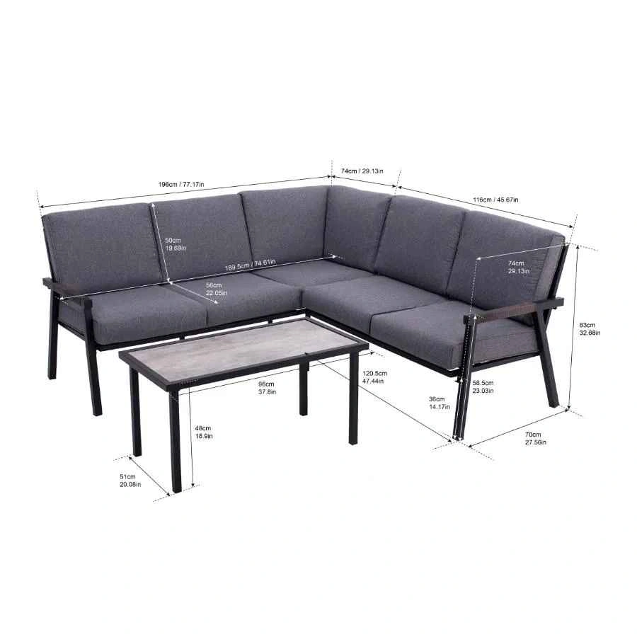 Brand new 3pc Summit L-Shape Sectional Set with Cushions - photo 2