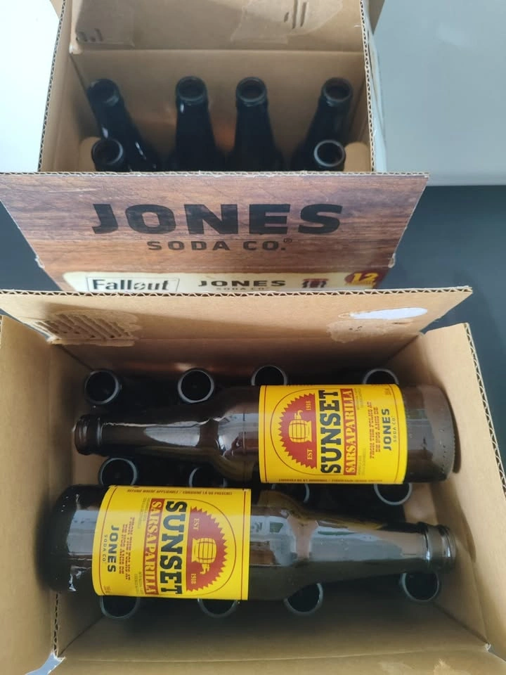 Fallout x Jones Soda Sunset Sarsaparilla Bottles & Boxes - photo 2