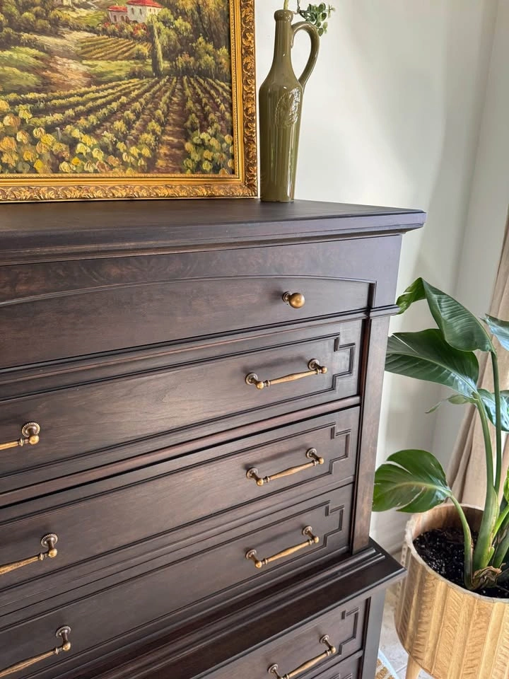 Restored Gibbard Tallboy | Solid Wood | 6 Drawers - photo 3