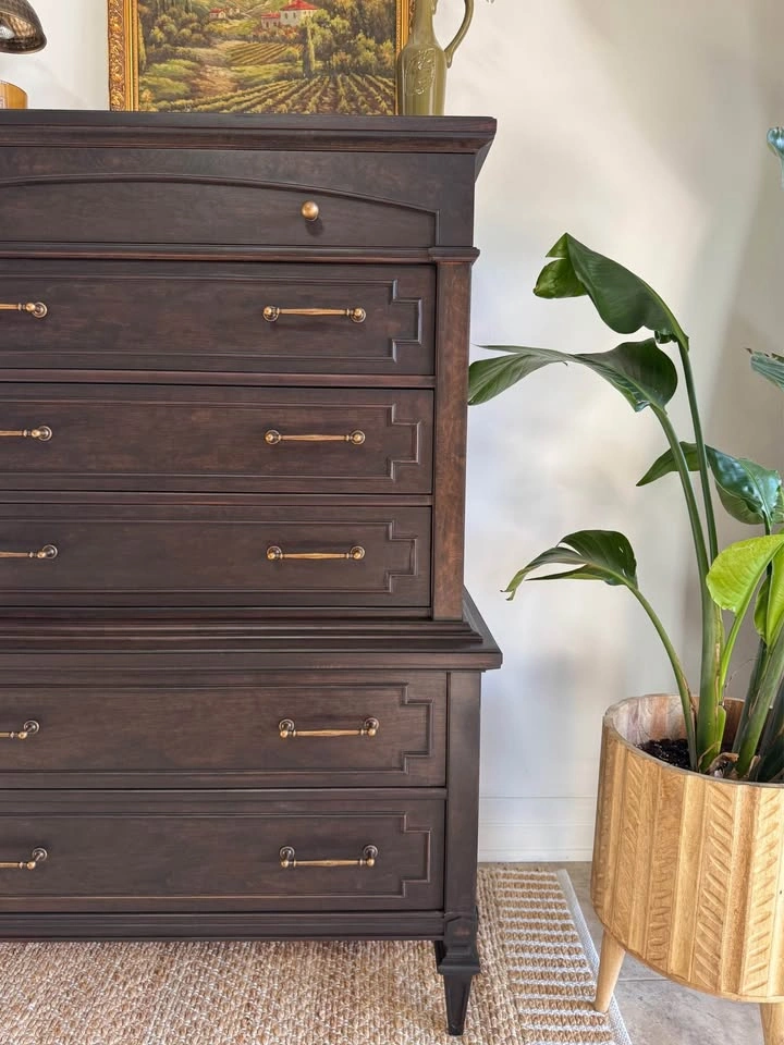 Restored Gibbard Tallboy | Solid Wood | 6 Drawers - photo 4
