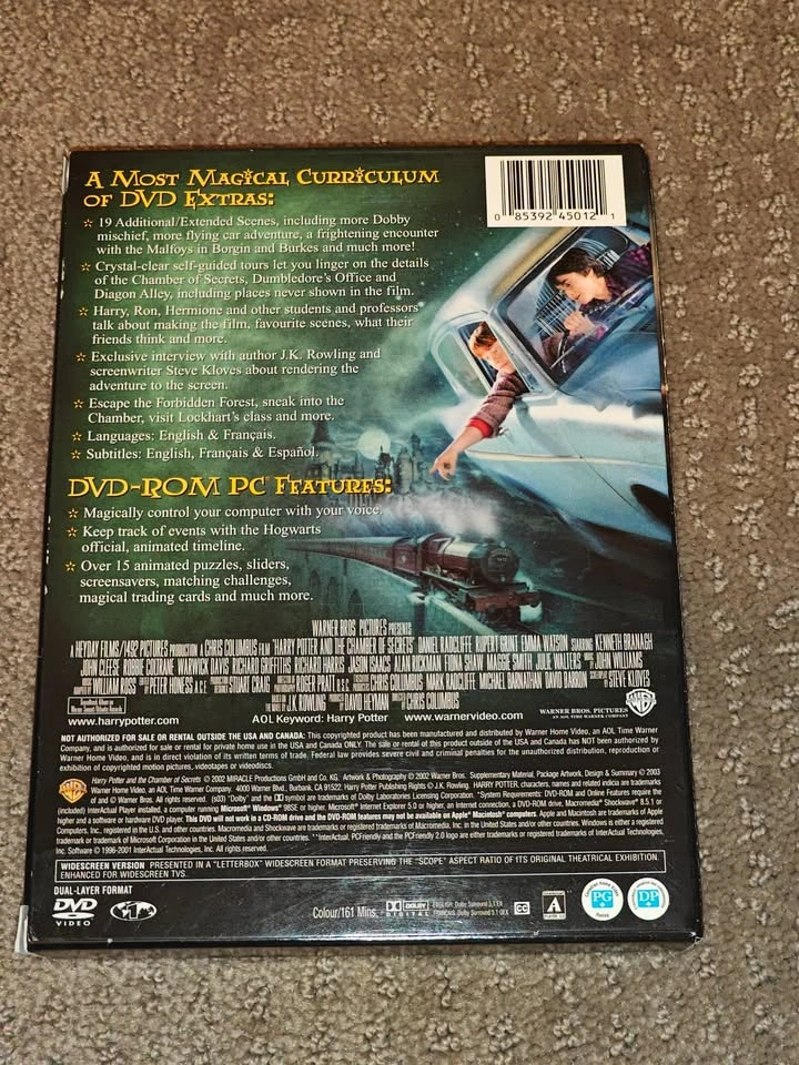 Harry Potter and the Chamber of Secrets - Widescreen DVD Movie - photo 2