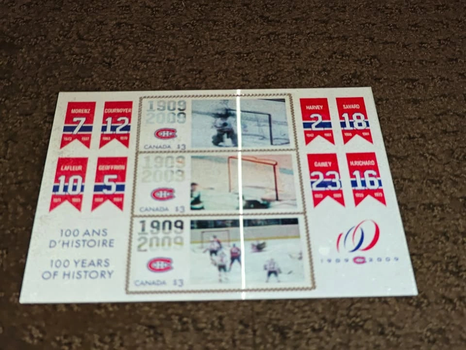 Stamp Sheet Montreal Canadiens 100 Anniversary Hockey Lenticular - photo 4